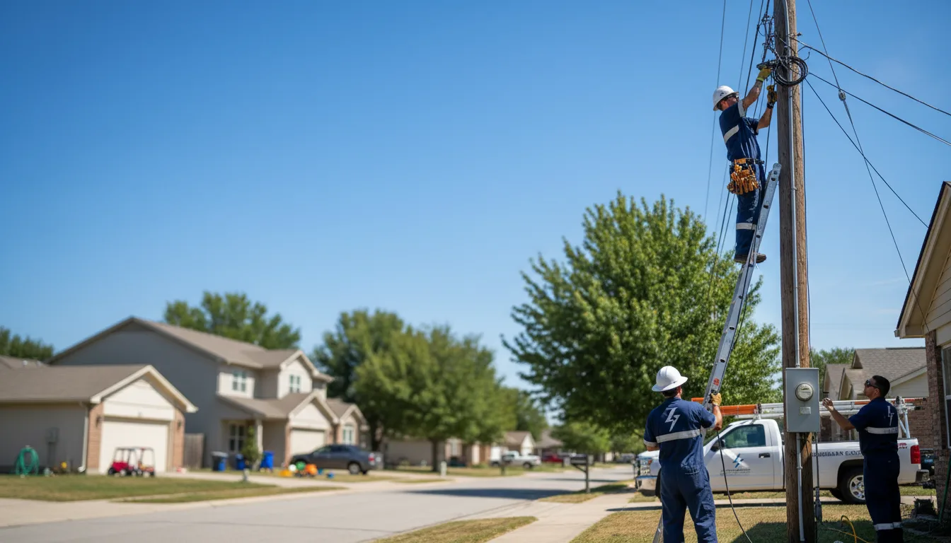 Residential electrician providing installation services in Saint David, IL